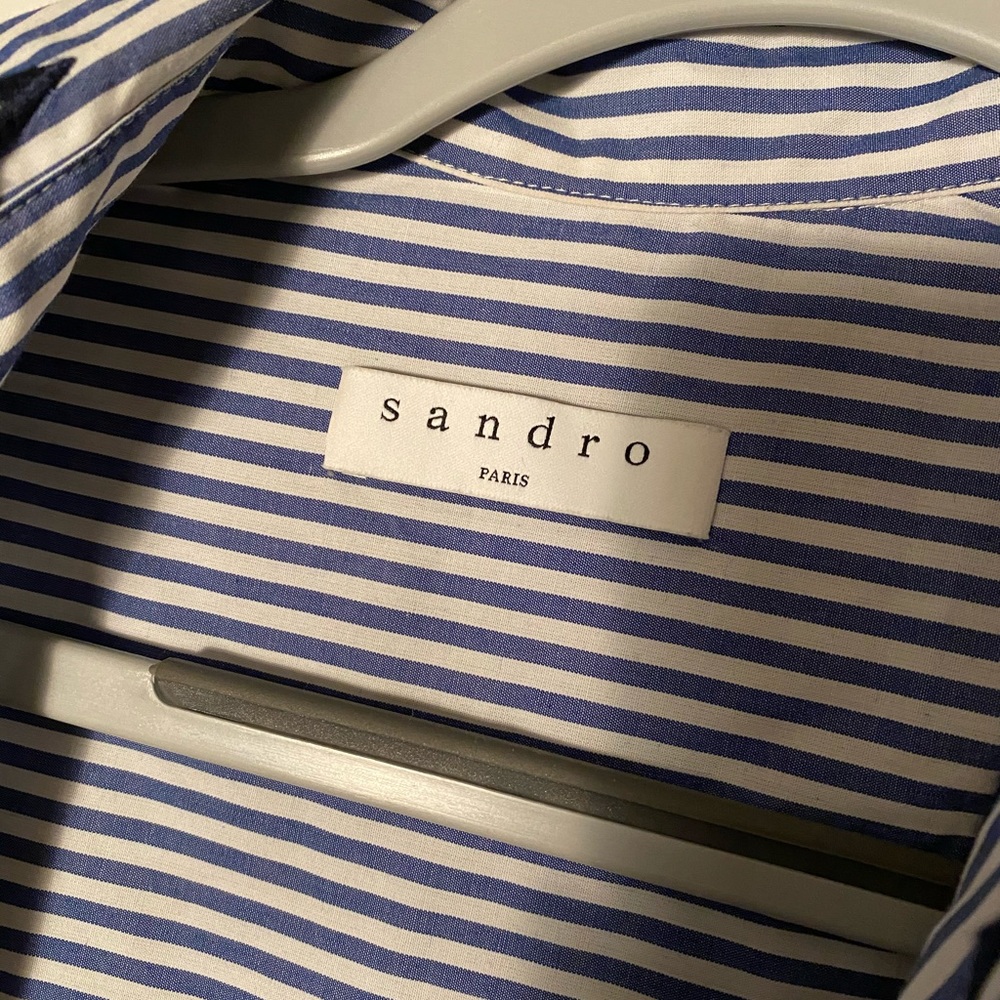 Sandro Star Shirt Dress Size 8 - Picture 4 of 6